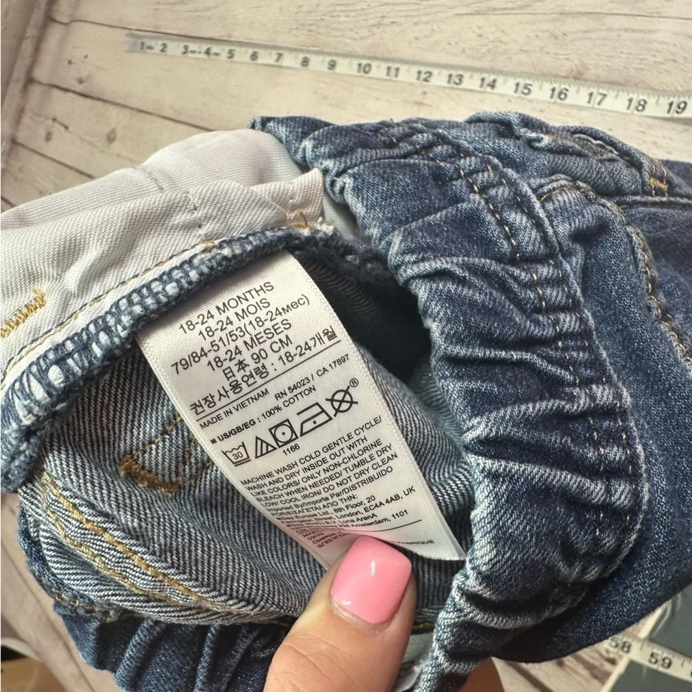 baby gap Disney mickey mouse slim Jeans with Elastic Waistband sz 18-24M